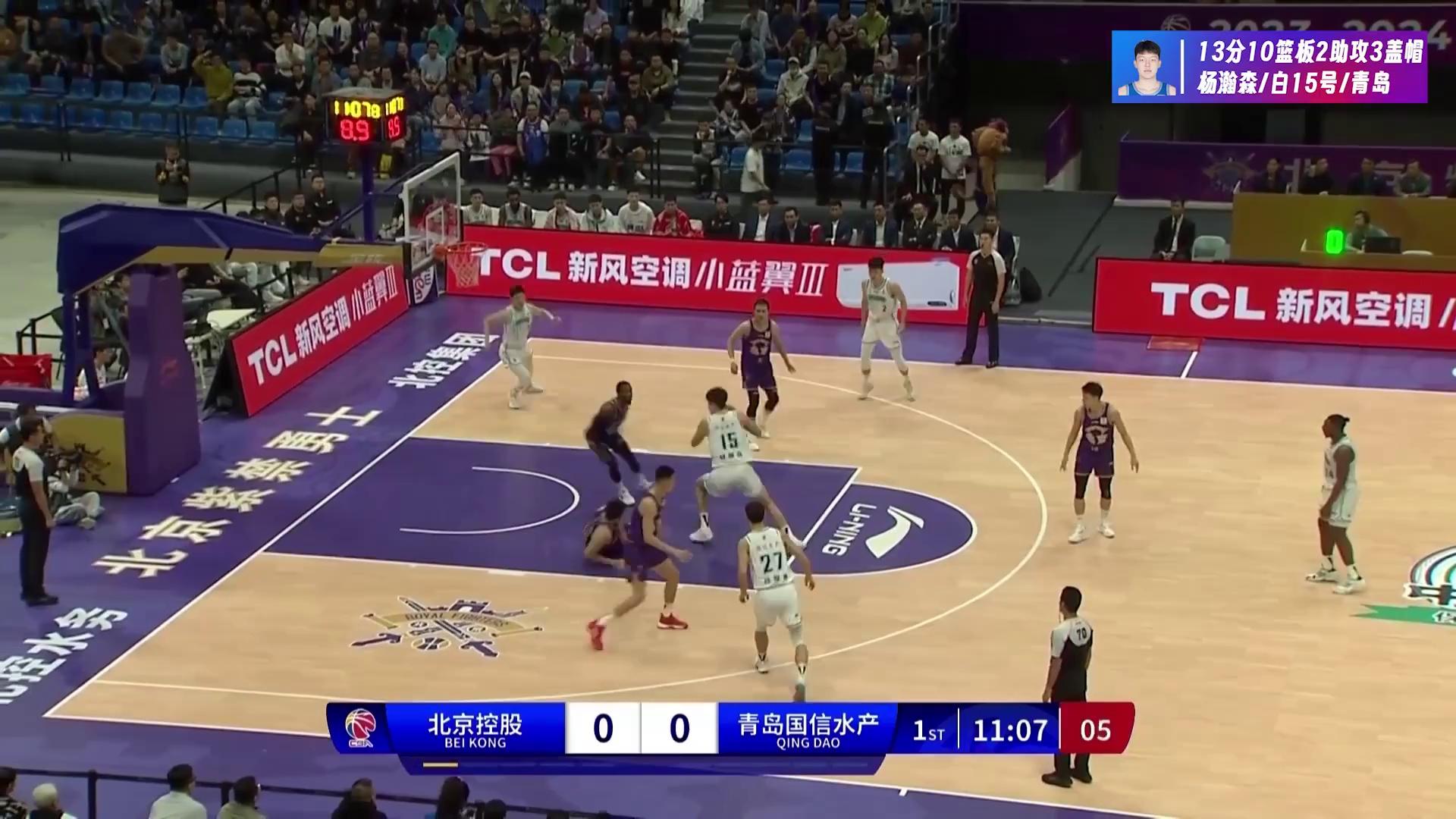 包含常规赛15分10.8篮板，杨瀚森23-24赛季精彩集锦的词条